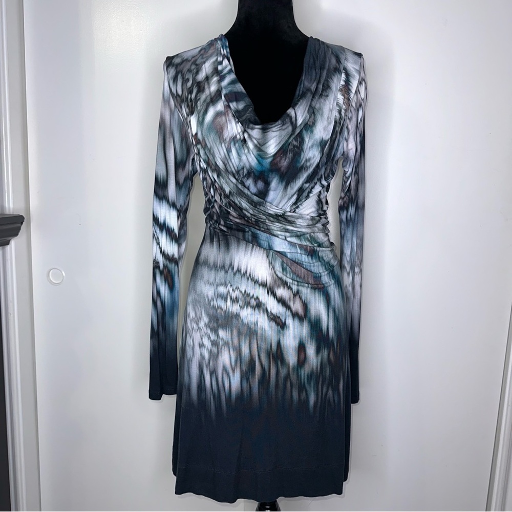 Fifteen Twenty Black and Gray Long Sleeve Dress